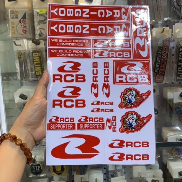 Tem decal dán tổng hợp mẫu RACING BOY siêu dính, siêu chất, cực ngầu tem chống nước