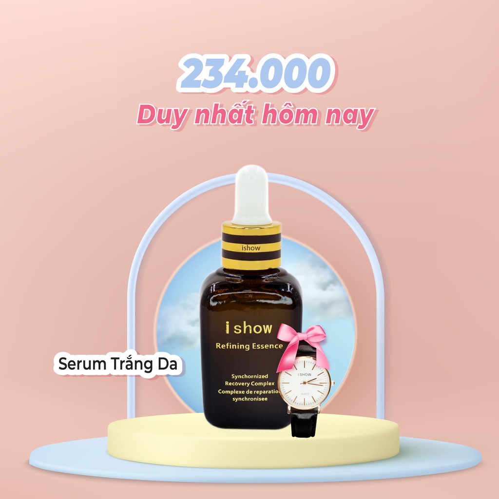 [KÈM QUÀ TẶNG 2 MẶT NẠ NHA ĐAM] Serum Ngăn Ngừa Lão Hóa ISHOW REFINING ESSENCE OIL Dung Tích 30ml Giúp Trẻ Hóa Làn Da