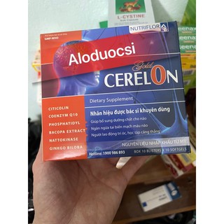 BỔ NÃO CERELON GOLD ,TĂNG CƯỜNG TRÍ NHỚ,BỔ NÃO (100 viên)