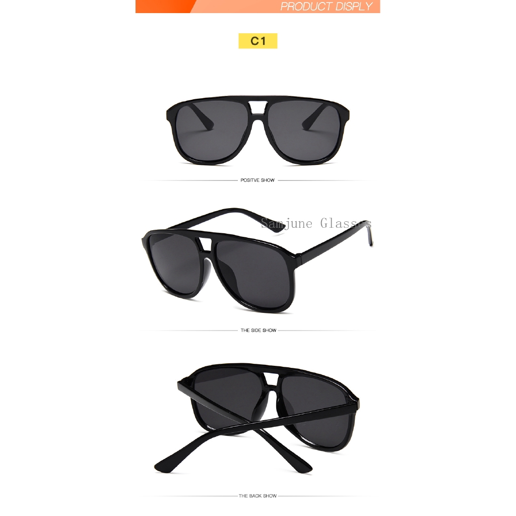 Kính Mát Samjune 5181 Gọng Vuông Cỡ Lớn Màu Kẹo Thời Trang Cổ Điển Cho Nam Nữ