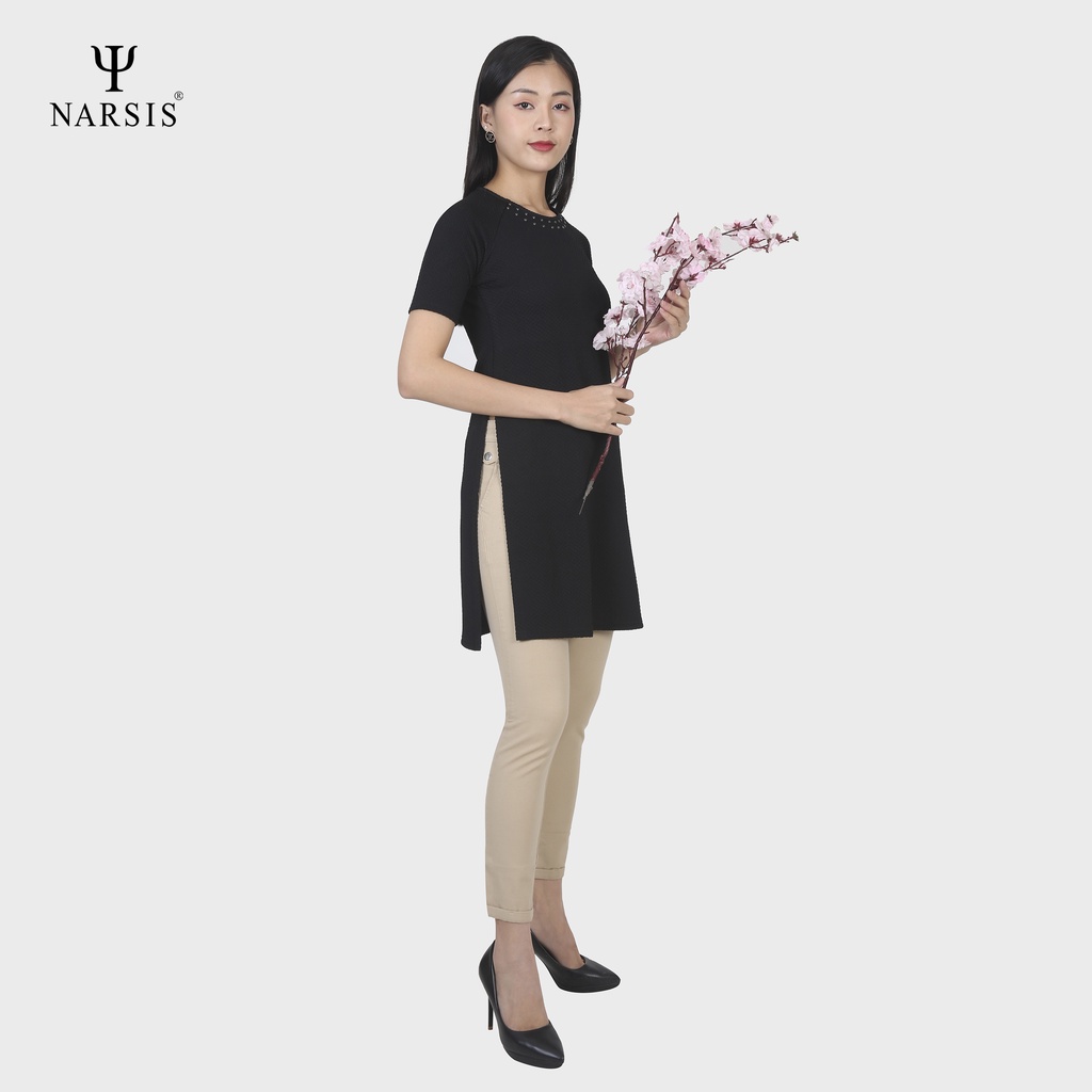 Áo dài nữ 3D Narsis L7092 màu đen