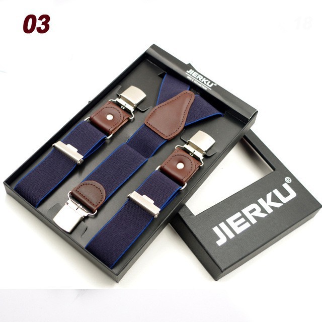 Dây Đai Quần Chữ Y 3.5x125cm Với 3 Kẹp Kim Loại Cho Nam