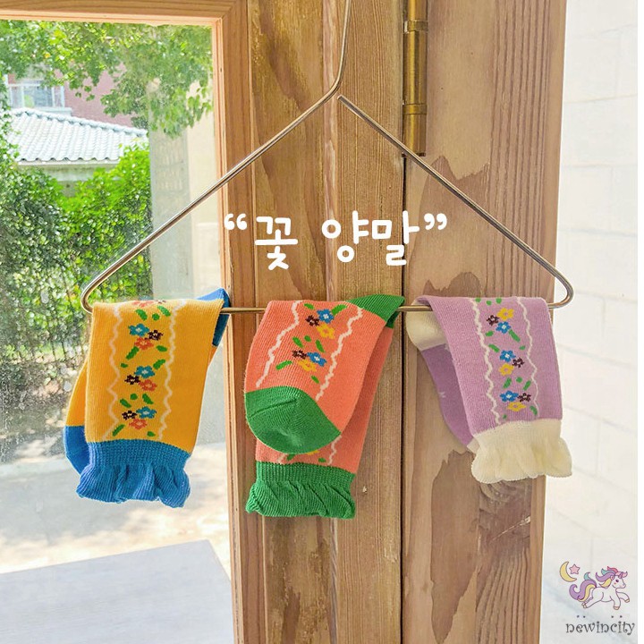 Đôi Tất Cotton In Hoa Xinh Xắn Cho Bé Gái