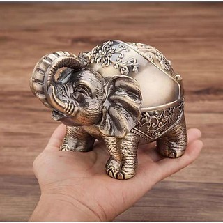 { Đồng Hợp Kim } Gạt Tàn Hình Con Voi Đứng