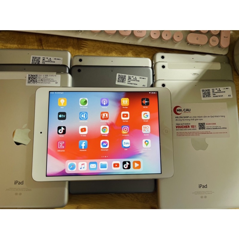 Máy tính bảng IPAD MINI 2 Chính hãng Apple bộ nhớ 16GB 32GB Màn hình 7.9 Inch HD - TẶNG: Bộ Sạc 12W MRCAU