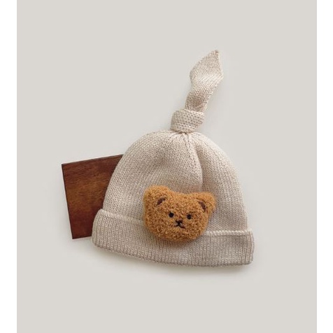 Mũ Len Cho Bé Mùa Đông Hình Chú Gấu 6-24 Tháng