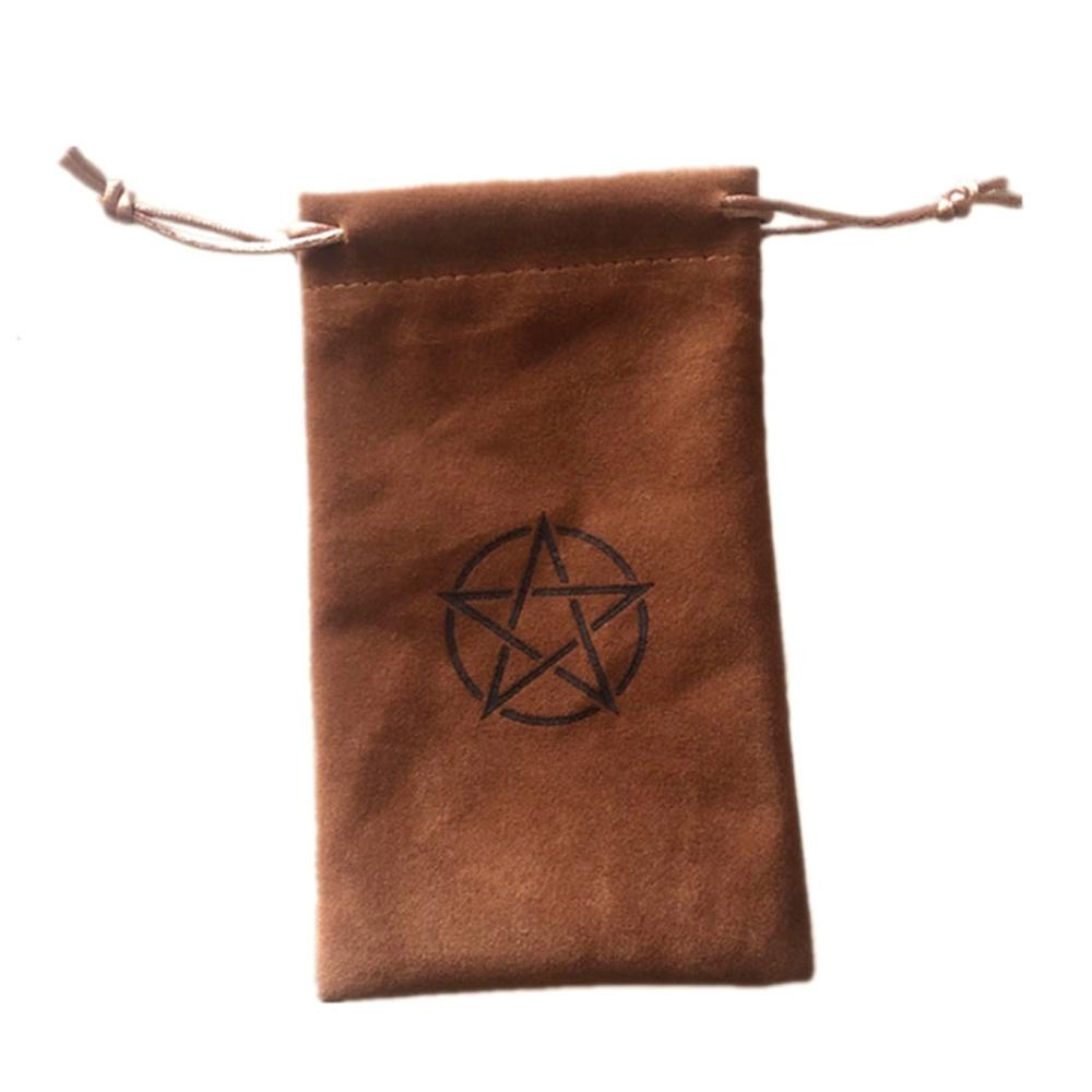 Túi Dây Rút Vải Nhung Đựng Bài Tarot Thêu Họa Tiết Phù Thủy