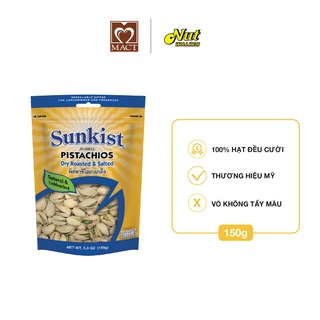 Hạt dẻ cười SUNKIST - 100% hạt đều cười - Túi zip có khoá 150g