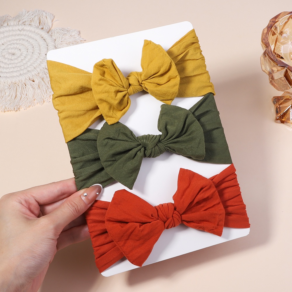 KIDSBOWS Set 3 Băng Đô Nơ Nhiều Màu Sắc Cho Bé Gái