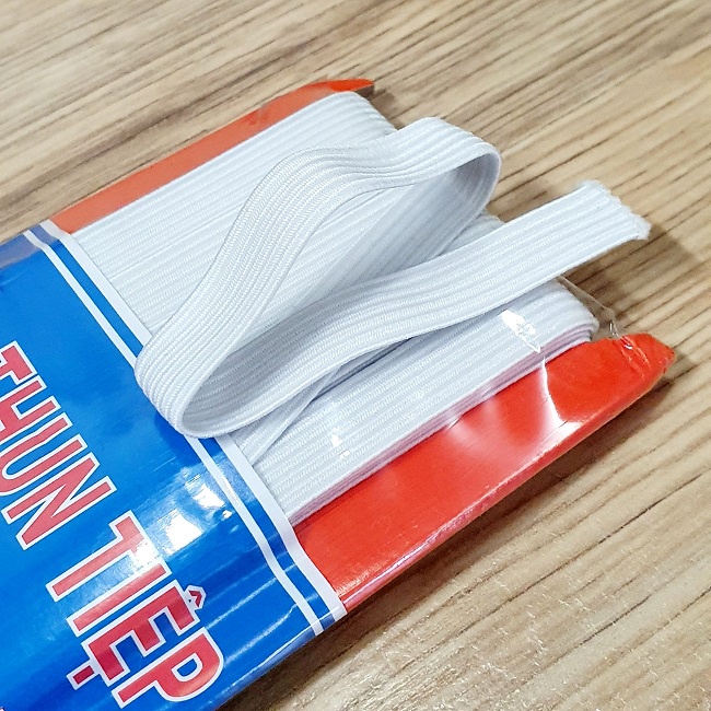 Cuộn Dây Thun Dài 10 Mét Bản 1cm Gồm Màu Trắng Hoặc Màu Đen Dùng Cho May Vá Và Trang Trí Làm Đồ Handmade