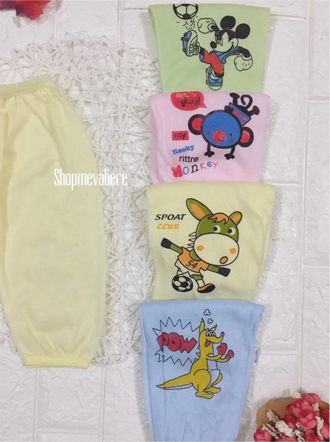 Combo 05 quần dài cotton nhiều màu cho bé sơ sinh 3-12kg -Q5