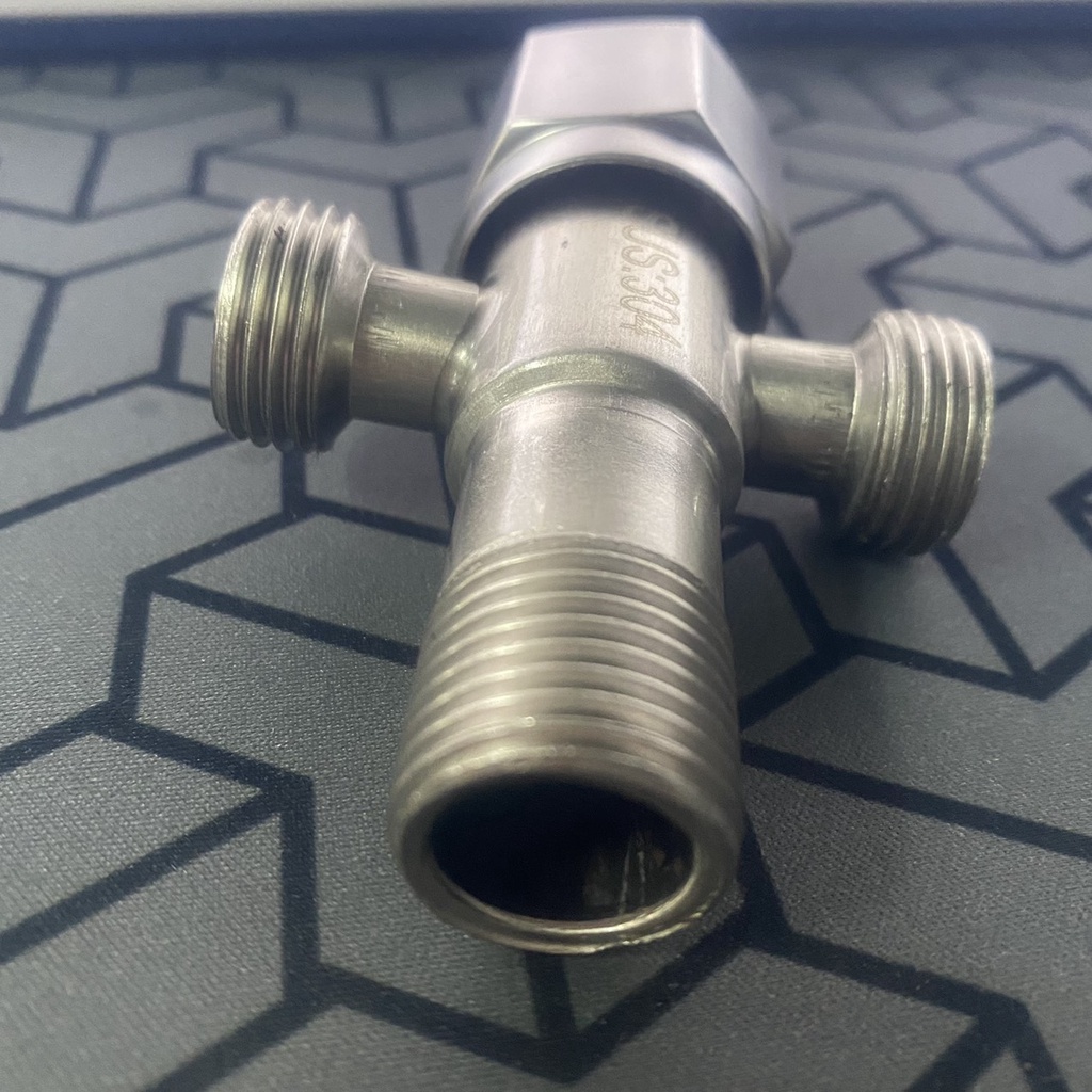 Van Chia Nước cho vòi xịt vệ sinh và bồn cầu inox 304, van giảm áp, T CẦU BA NGÃ CÓ KHÓA
