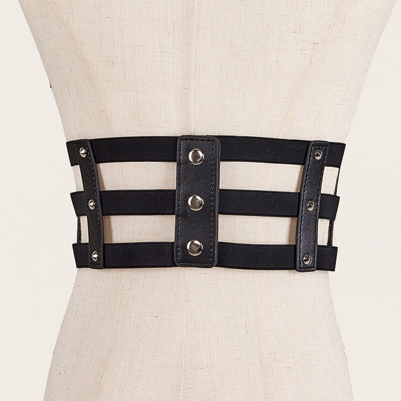 Thắt Lưng Dây Xích Màu Đen Phong Cách Gothic Cổ Điển Có Thể Điều Chỉnh Cho Nữ