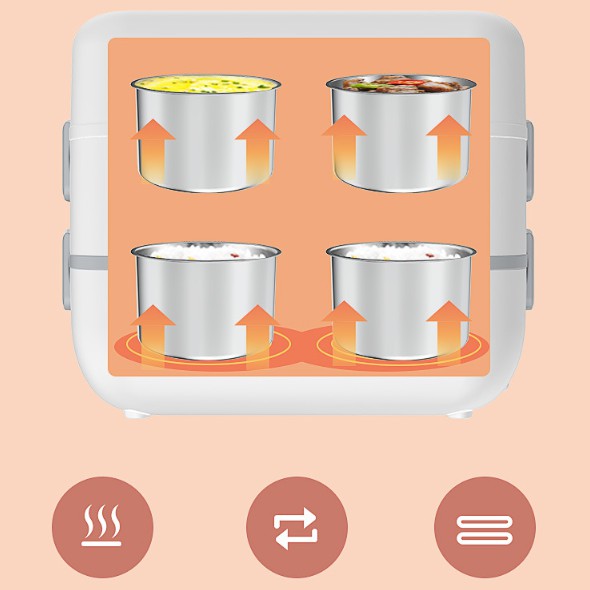 Hộp Cơm Điện 2 Tầng Tự Nấu Đa Năng