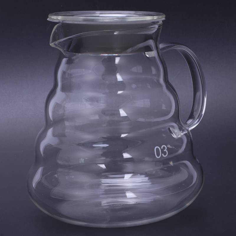 V60 Pour Over Glass Range Server Carafe Drip Pot Coffee Kettle Brewer Barista Percolator Clear 800M
