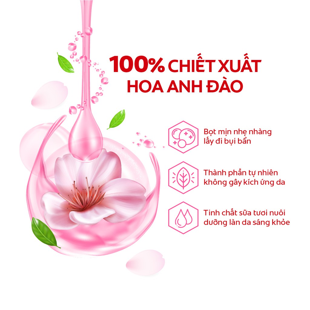 [HB gift] Sữa tắm Palmolive sảng khoái dịu êm 100% chiết xuất từ hoa anh đào 500g | BigBuy360 - bigbuy360.vn