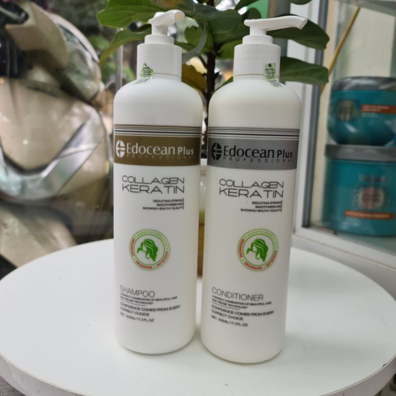 DẦU GỘI XẢ EDOCEAN PLUS COLLAGEN KERATIN 500ml - 1000ml