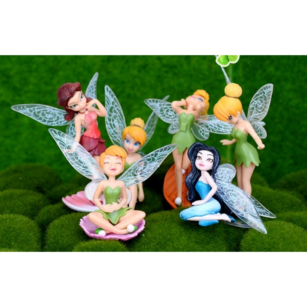 Set 6 Búp Bê Nàng Tiên Tinkerbell Trang Trí Bánh Kem