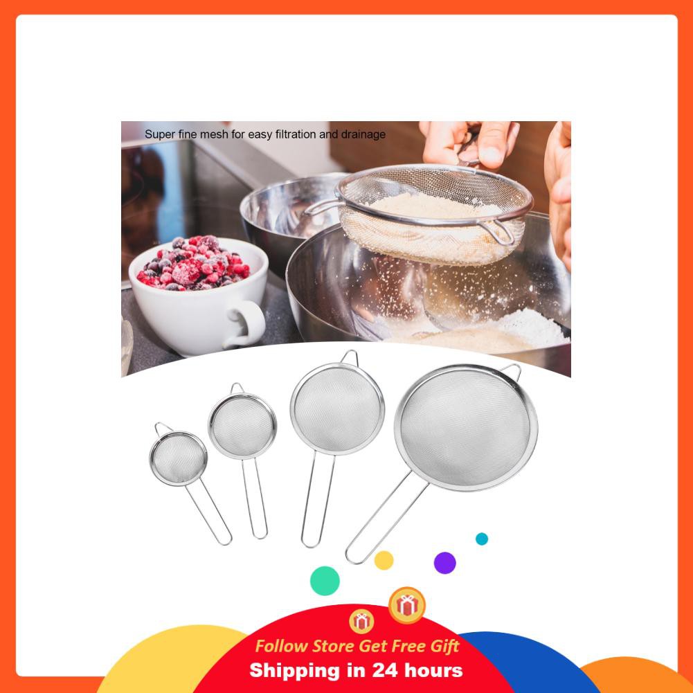 GOON Set 4 Dụng Cụ Rây Bột Bằng Thép Không Gỉ Tiện Dụng