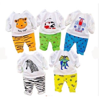 Set 5 bộ carter dài tay hình thú cho bé