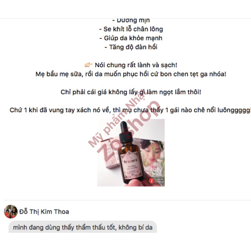 Serum Fracora Placenta Dưỡng Trắng, Căng Bóng, Phục Hồi Da Mỏng Yếu Fracora Placenta Extract Serum (30ml)