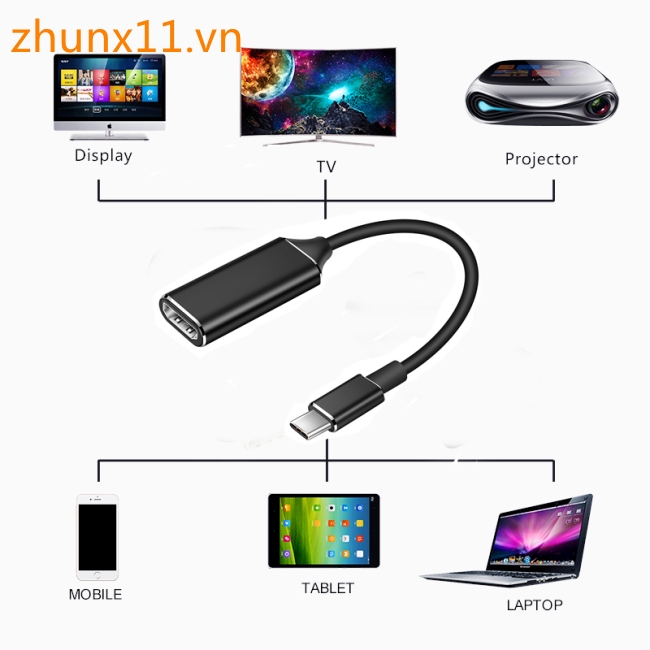 USB Type C to HDMI Adapter USB 3.1  to HDMI Adapter Male to Female Converter for MacBook2016/Huawei