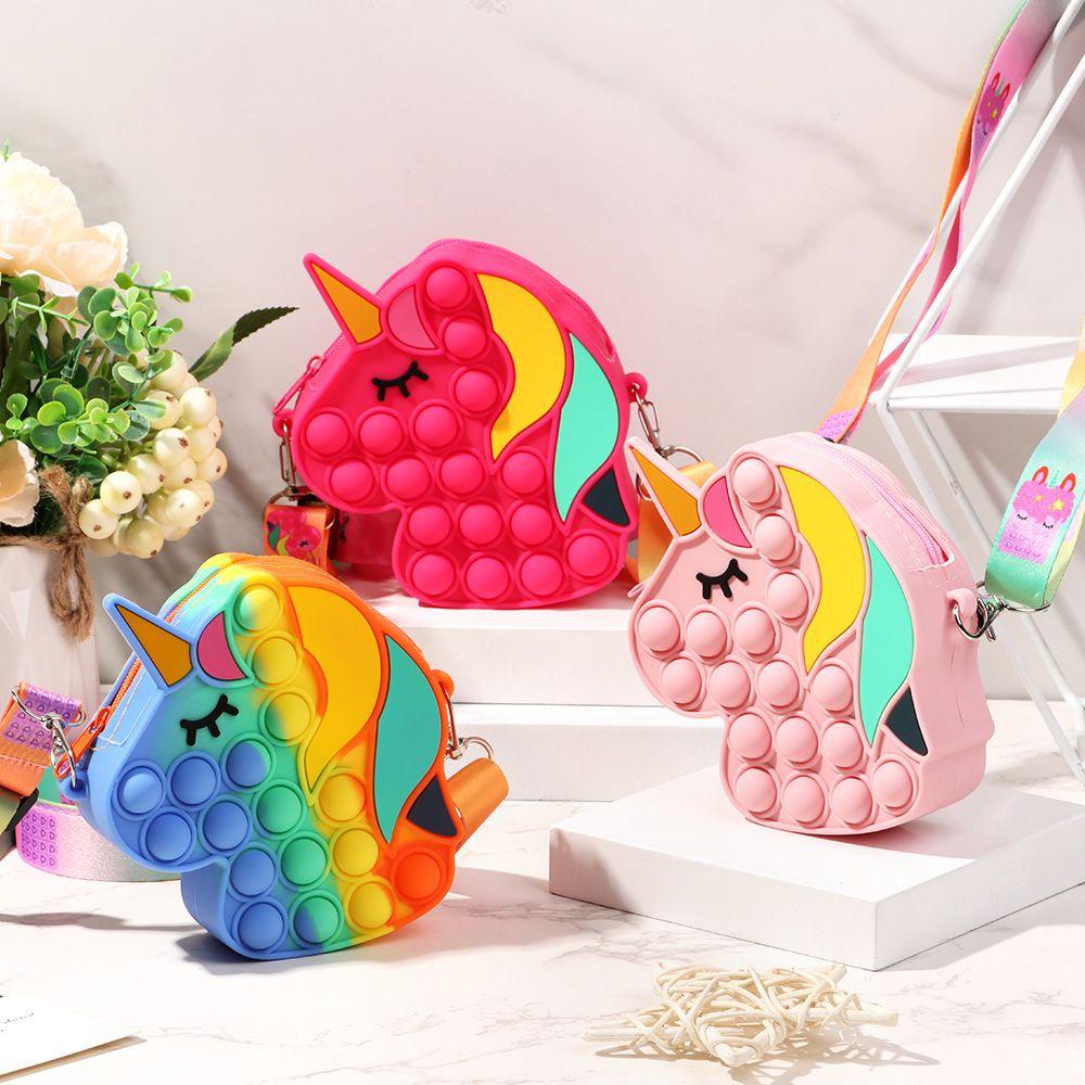 Túi Đeo Vai Mini MIHAN1 Họa Tiết Kỳ Lân Và Chuột Dễ Thương Cho Bé