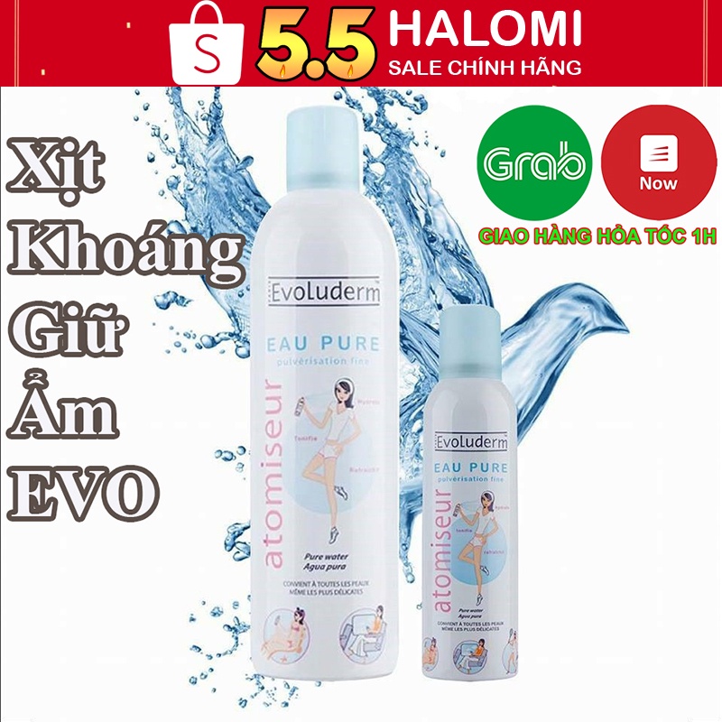 Xịt khoáng Evoluderm 150ml 400ml Chính Hãng Cấp Ẩm Làm Dịu Da Giúp Cho Da Luôn Mịn Màng