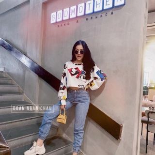 Áo croptop dài tay micky