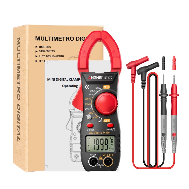 Đồng Hồ Vạn Năng Kỹ Thuật Số Dạng Kẹp AC / for DC Kèm Ampe Kế Ohm Diode &amp; Kháng Tự Động Xoay