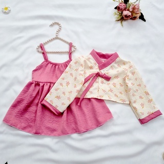 [ CÓ QUÀ TẶNG 💝] Đầm handbok hồng bé gái