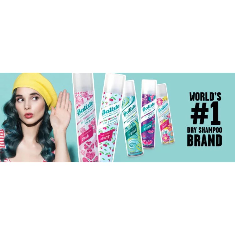 Dầu Gội Khô Batiste 200ml, Batiste 50ml Dry Shampoo Gội khô Anh Chính Hãng 100% UK