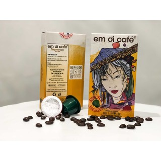 Viên nén cà phê "em ơi café" - vị ý - hộp 10 viên nhựa phân huỷ