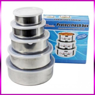 Bộ Thố inox 5 cái dùng đa năng - Có nắp đậy tiện dụng