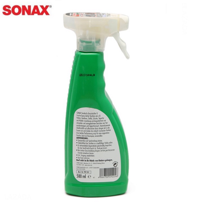 Dung dịch khử mùi trong nội thất xe ô tô, thương hiệu Sonax mã 292241 dung tích 500ml - Hàng chính hãng {CHÍNH HÃNG 100%