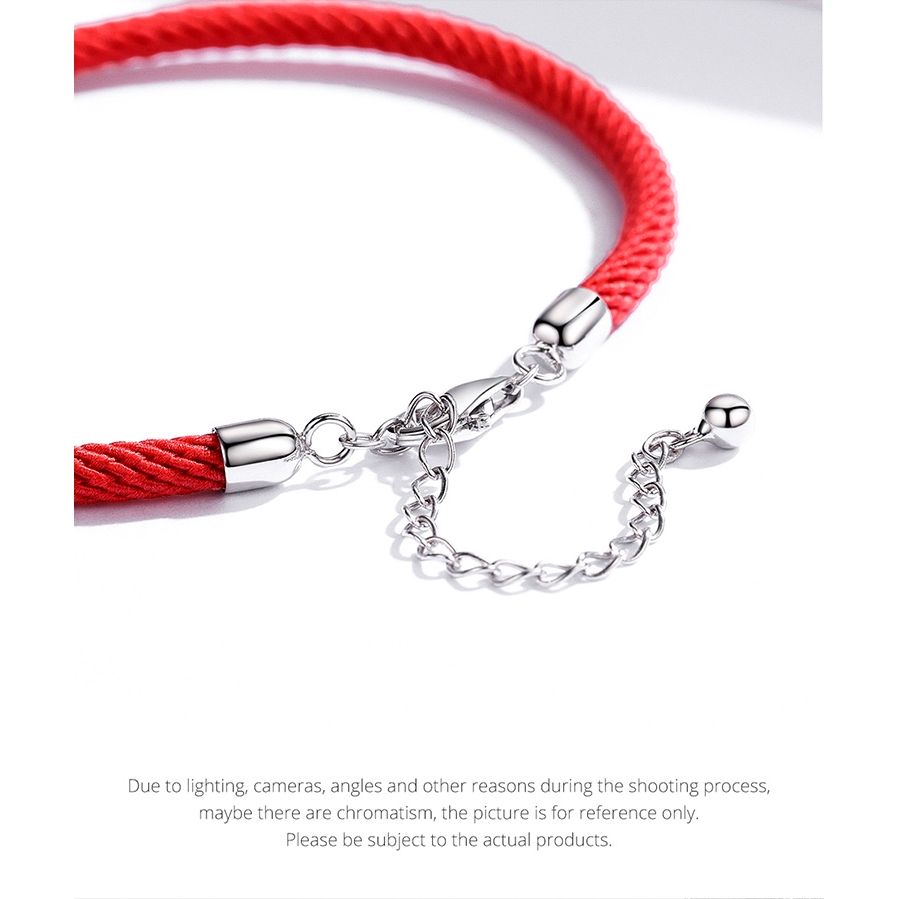 Vòng Tay Bamoer SCB166 Dây Đỏ Có Thể Điều Chỉnh 16cm-21cm Móc Bạc 925 Dành Cho Nữ | BigBuy360 - bigbuy360.vn