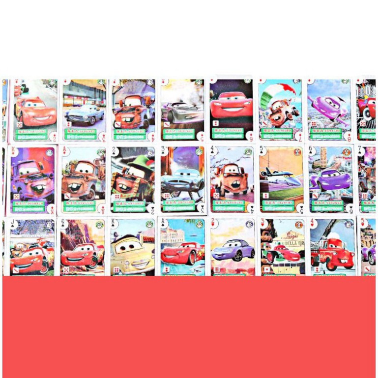 Bộ bài Poker in hình hoạt hình mini tỉ lệ 1:12 độc đáo dành cho nhà búp bê 55 lá hình khác nhau