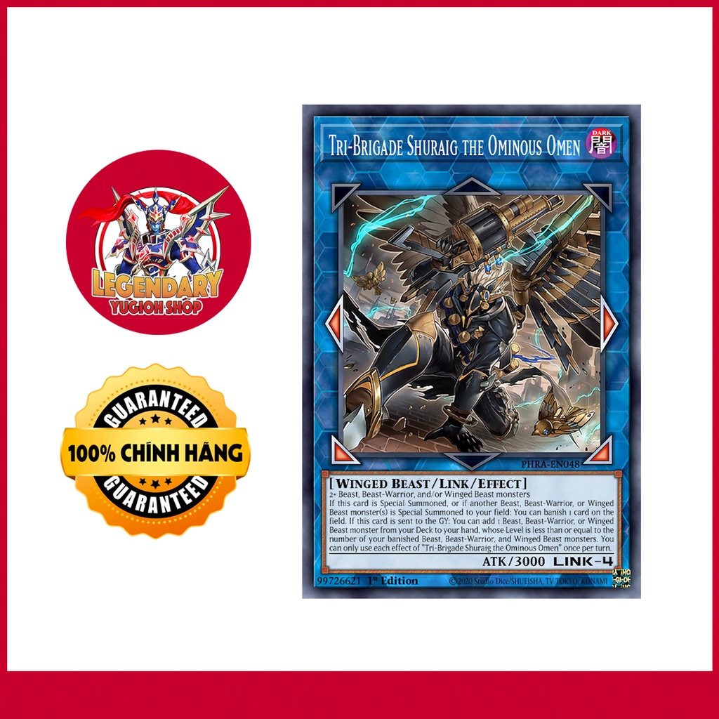 [Thẻ Bài Yugioh Chính Hãng] Tri-Brigade Shuraig The Ominous Omen