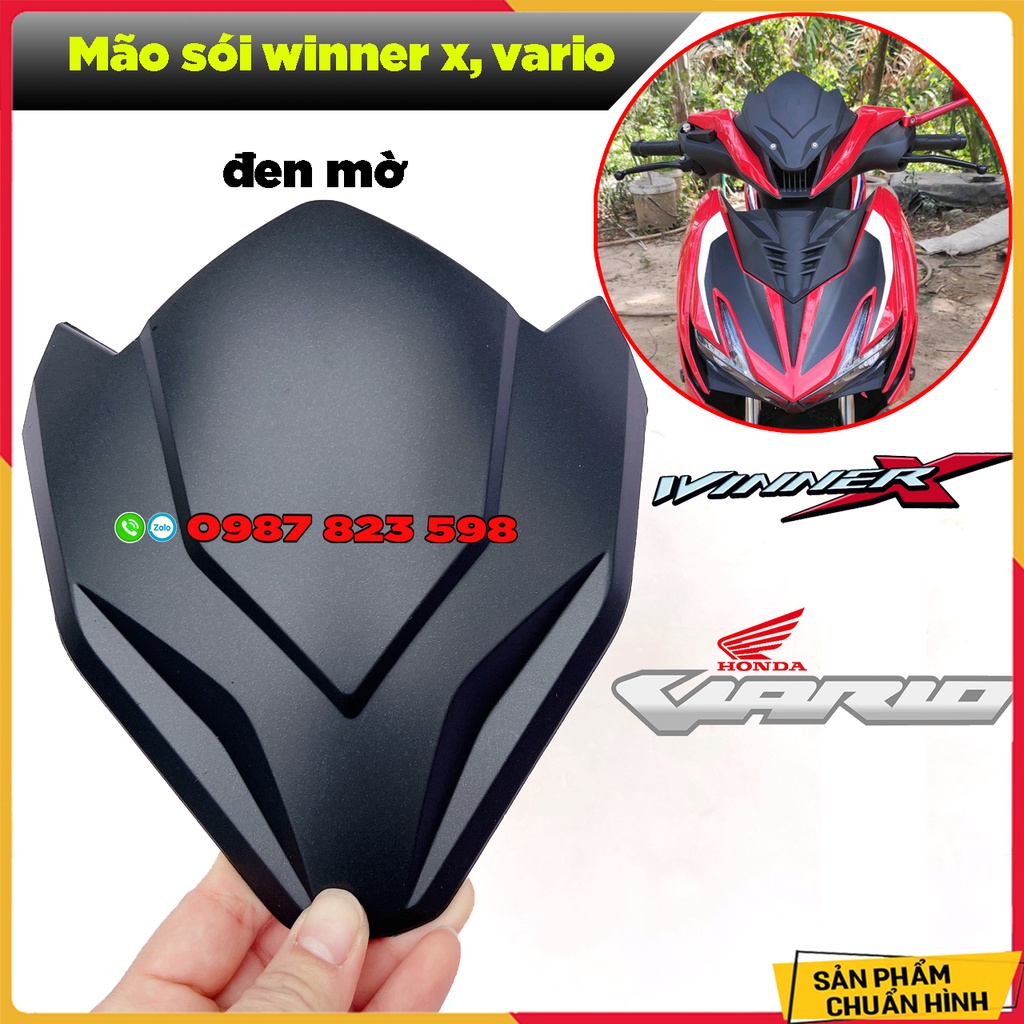 Ốp Đầu - Mão Sói Winner X , RXS Malaysia , Vario 18 - 21  Carbon Kiểu Sói