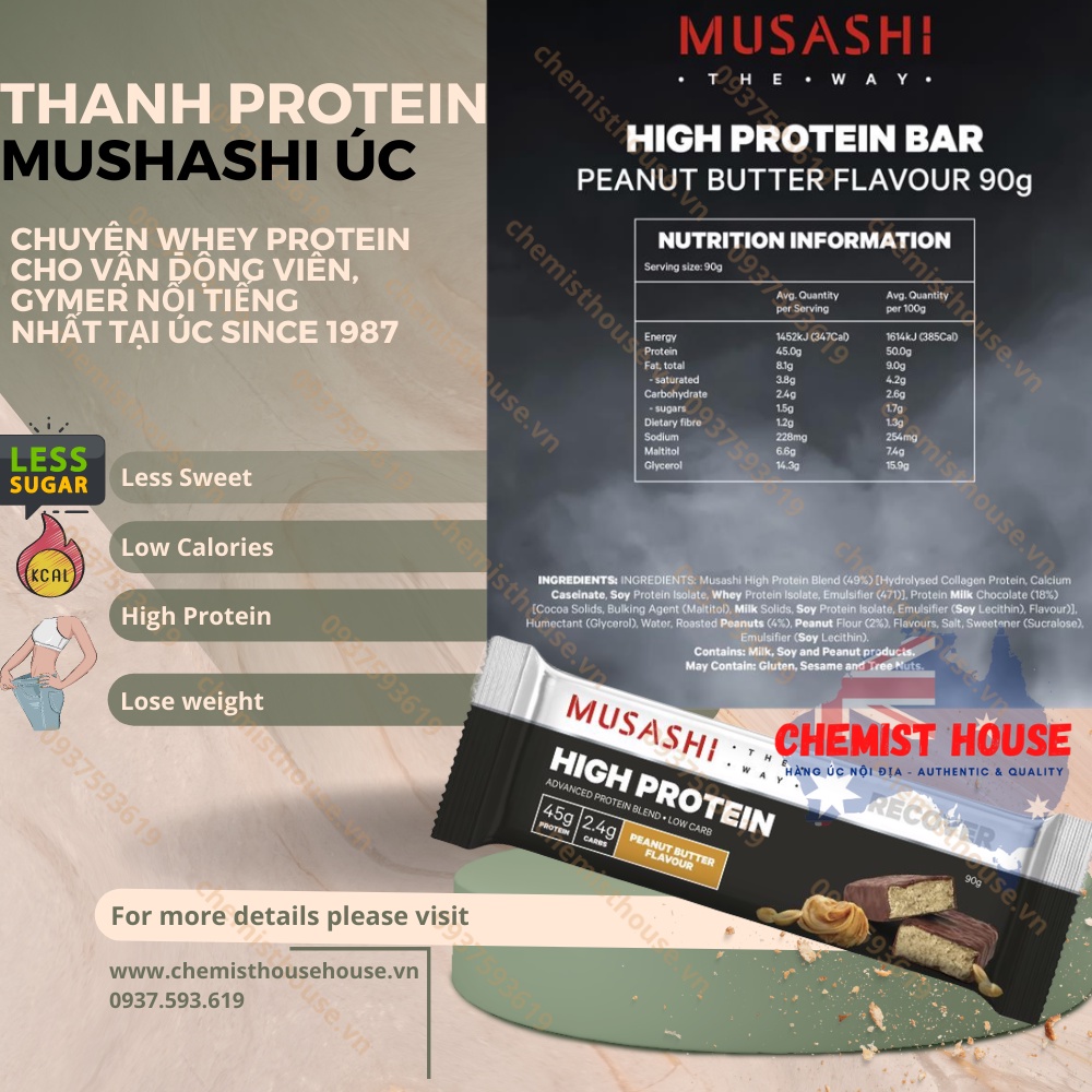 Bánh protein ăn kiêng giữ dáng tập gym giảm cân hàng chính hãng Úc protein bar