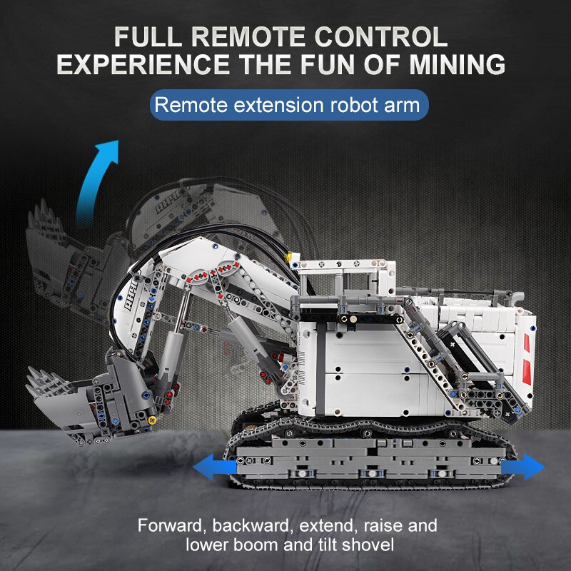 Đồ chơi giáo dục Lắp Ráp mô hình  siêu xe Mould king 13130 Liebherr R 9800 Excavator