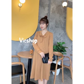 (Sỉ, lẻ) VÁY BẦU CỔ BUỘC NƠ MVB081