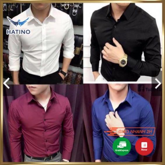 Áo sơ mi nam dài tay vải trơn, màu sắc đa dạng, form chuẩn, vải thoáng mát, năng động, trẻ trung