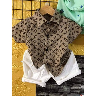 SET ÁO SƠ MI lụa LV QUẦN KAKI CO DÃN