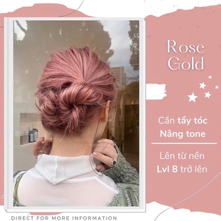 Thuốc nhuộm màu hồng ROSE GOLD tặng oxy trợ nhuộm