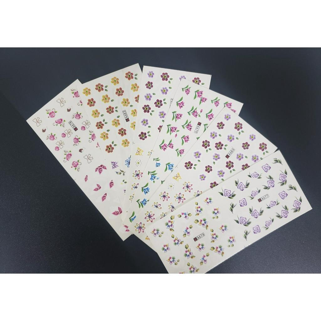 Set 5 Sticker dán móng ngẫu nhiên xiêu xinh. - Shop Nail HSM