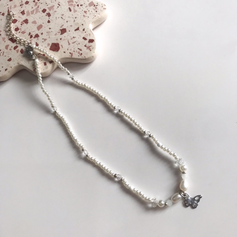 Dây Chuyền & Vòng Tay Pha Lê Butterfly Ko Đen Gỉ
