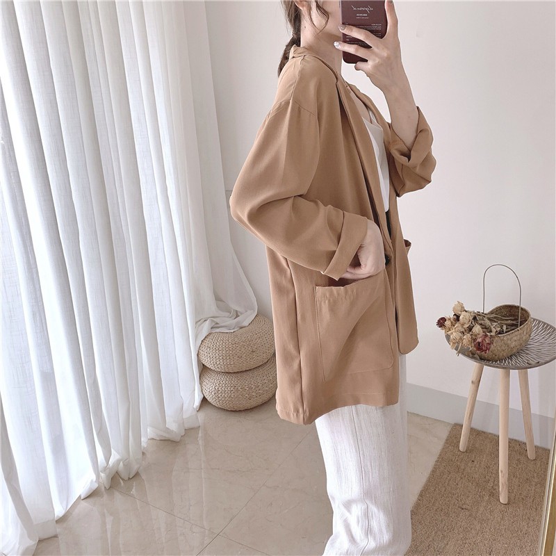 Áo khoác vest mỏng dáng rộng thời trang cho nữ 34536 | BigBuy360 - bigbuy360.vn