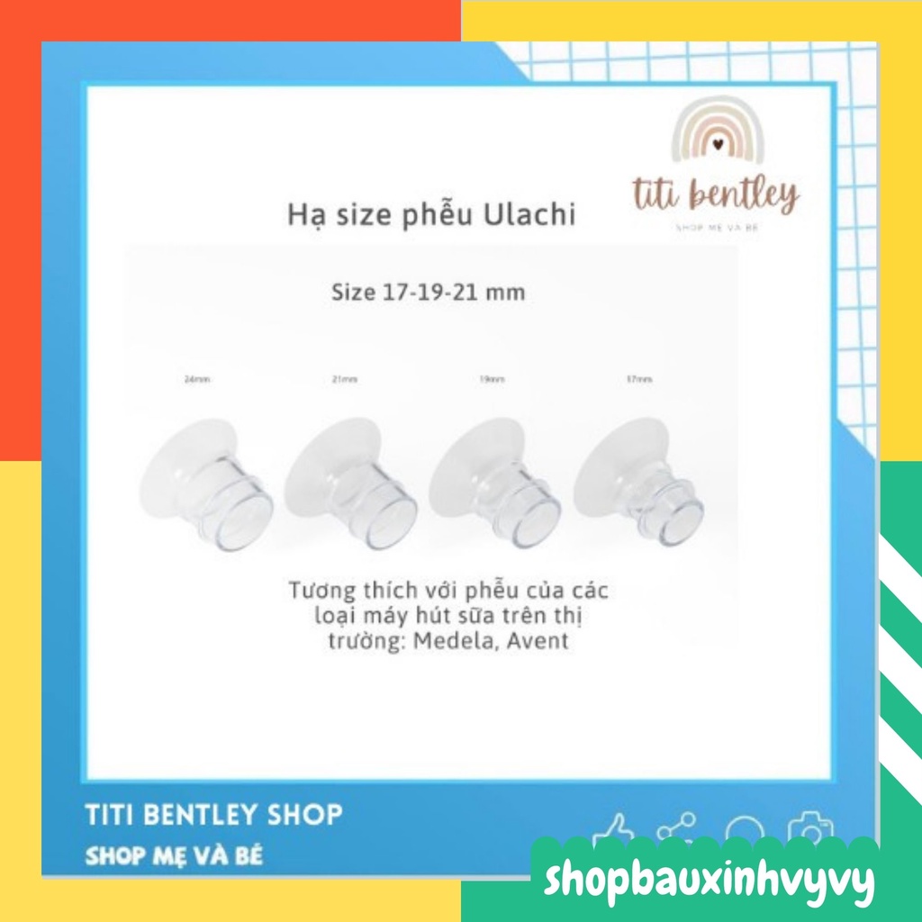 Đệm giảm-hạ size phễu, cup hút sữa Ulachi 17-19-21mm, phụ kiện dùng cho máy hút sữa tiện lợi