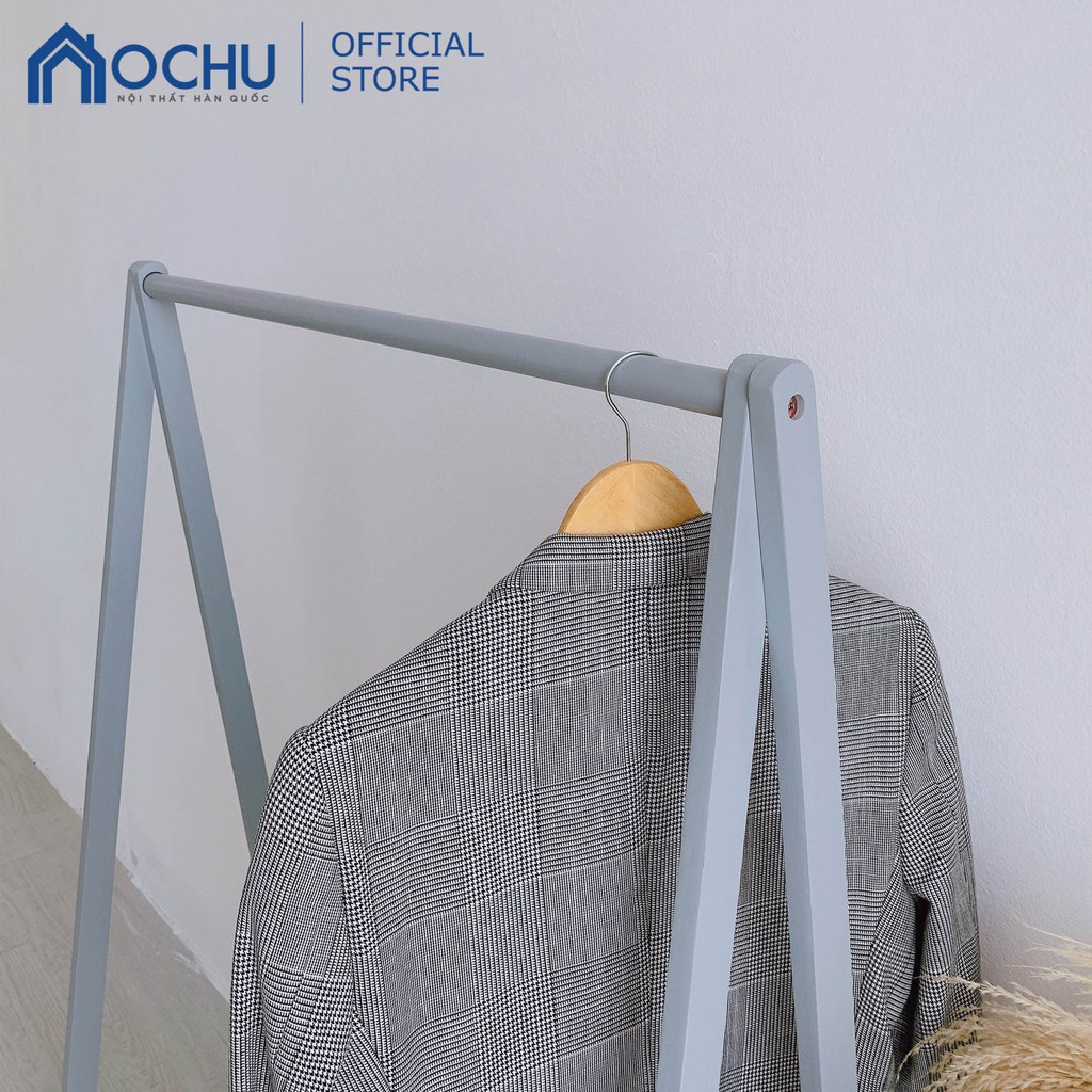 Giá Treo Quần Áo Đa Năng Gỗ Thông OCHU - Kệ Treo Quần Áo  A Hanger 1F - Màu Xám - Nội thất Decor Phòng ngủ